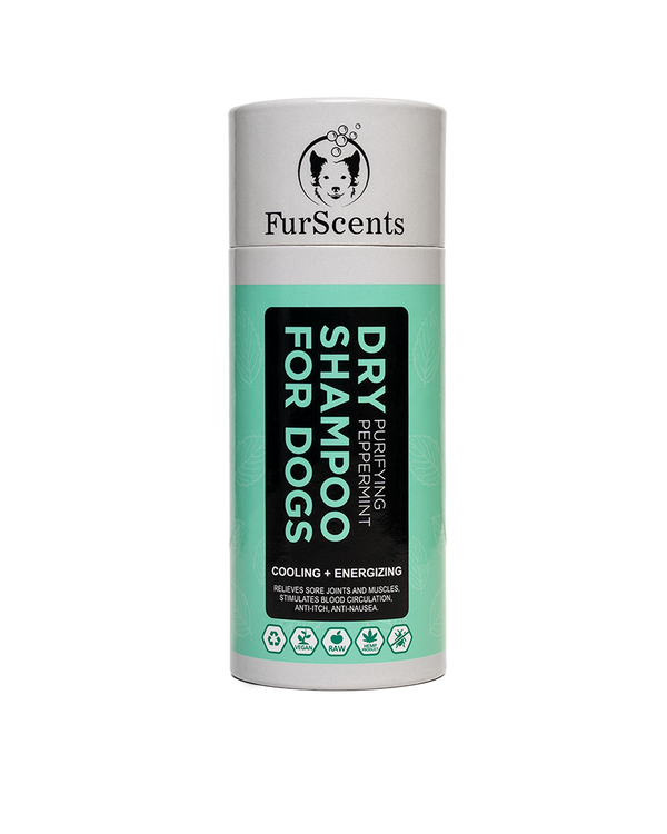 .בניחוח פפרמינט, תחליף שמפו מרענן לכלבים FurScents בקבוק שמפו יבש לכלבים