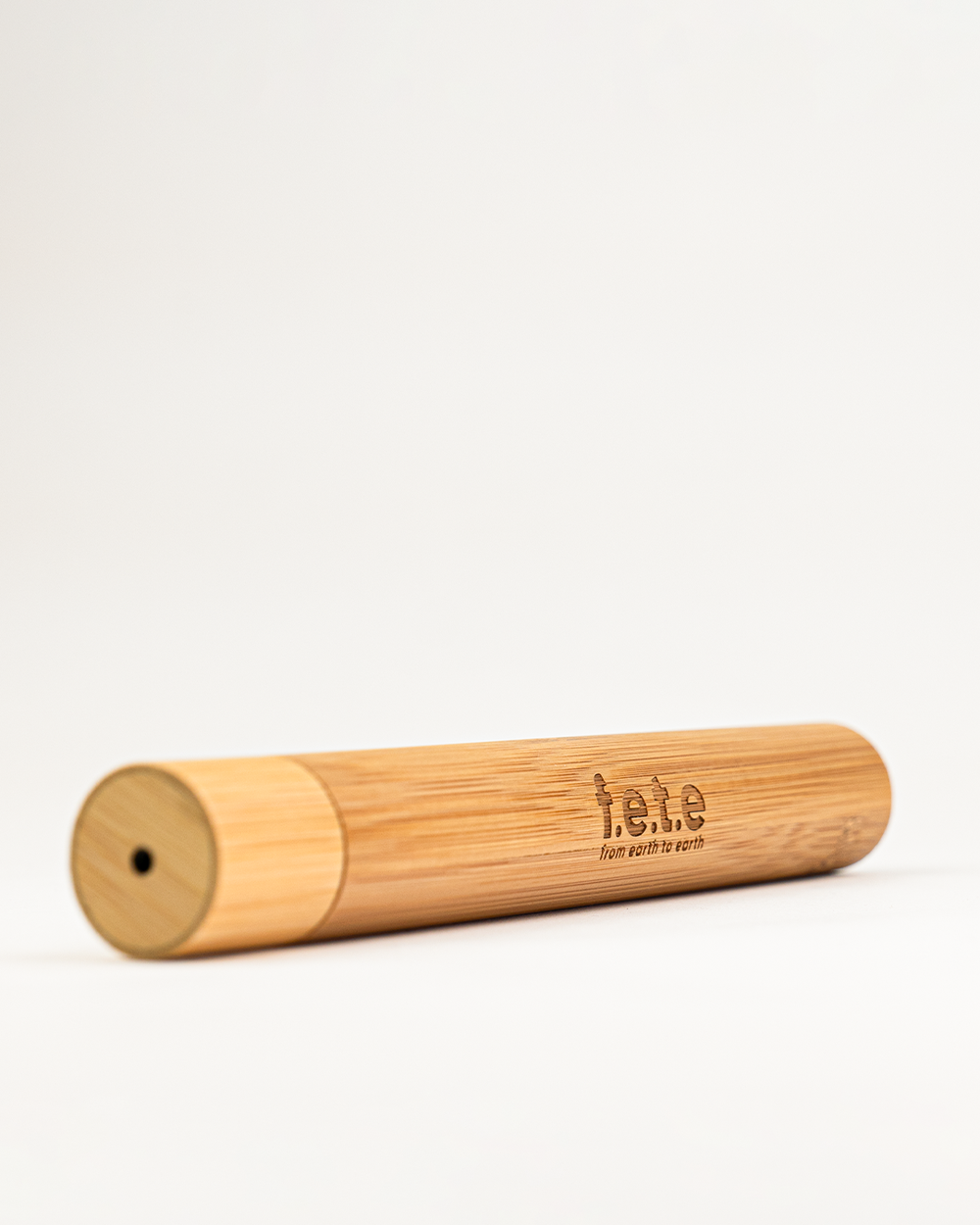Bamboo travel case for a toothbrush