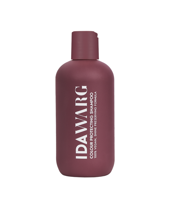 בקבוק שמפו סגול לשיער צבוע, פורמולה מגנה על הצבע ו-100% טבעוני