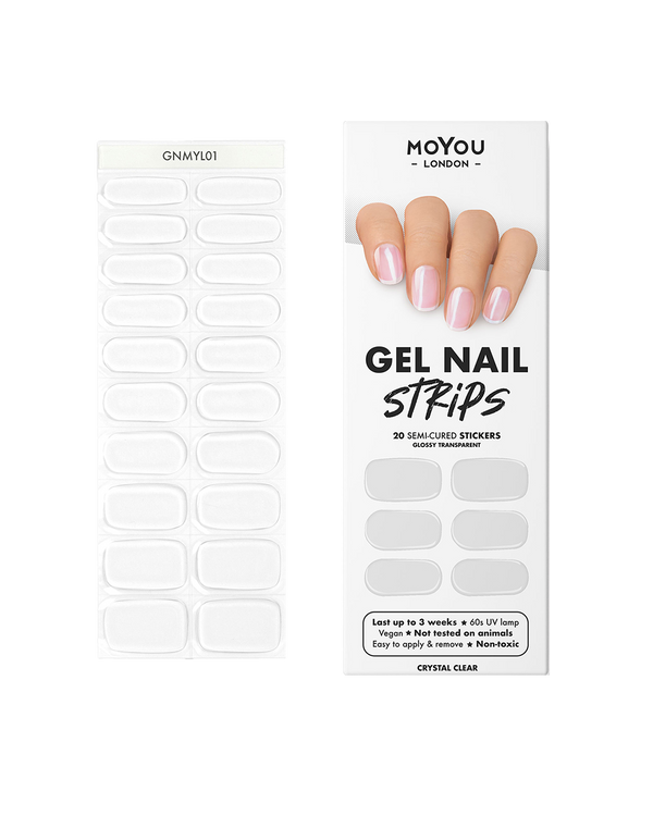 Gel Strips for Nails - Crystal Clear