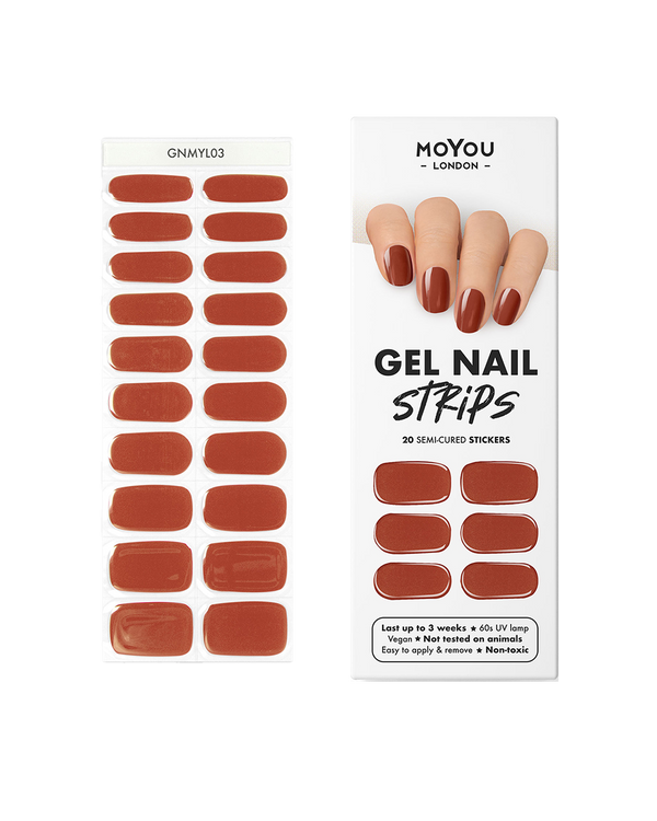 Gel Nail Strips - Cinnamon Bun