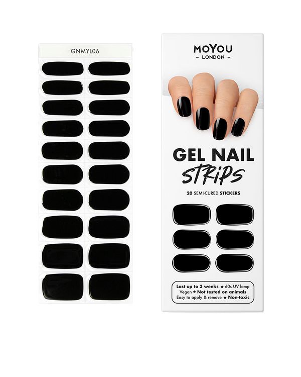 Gel Nail Strips - Jet Black