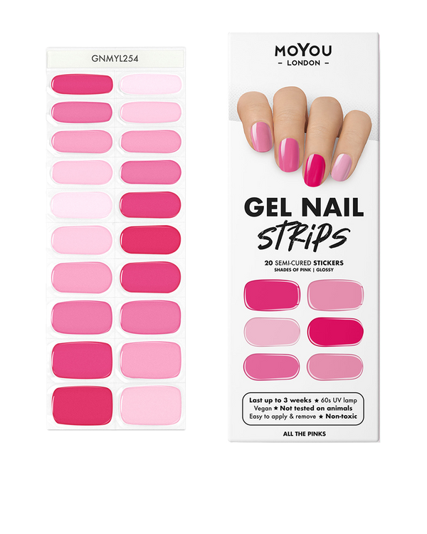 Gel Nail Strips - All the Pinks