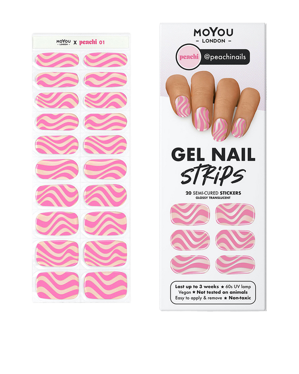 Gel Strips for Nails - Peachy Nails 01