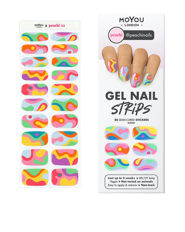 Gel strips for nails - Peachy nails 03