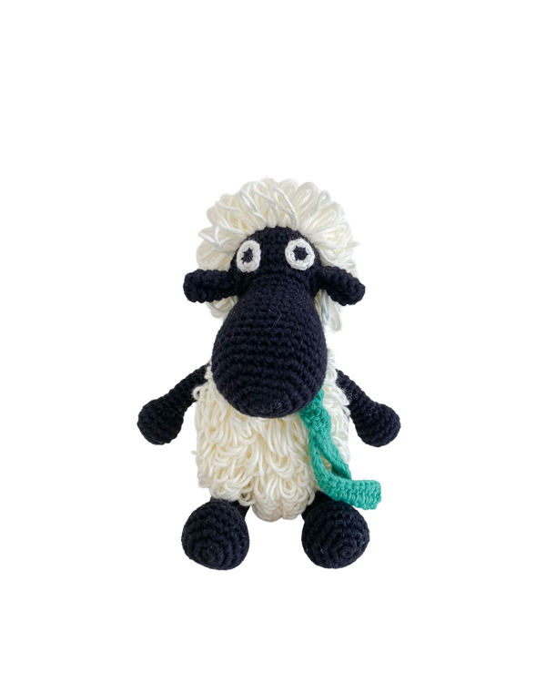 Handmade crocheted doll - Darla the sheep - black - mini