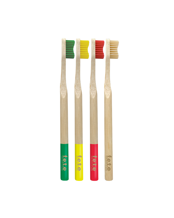 Stupendously Soft pack of 4 bamboo toothbrushes