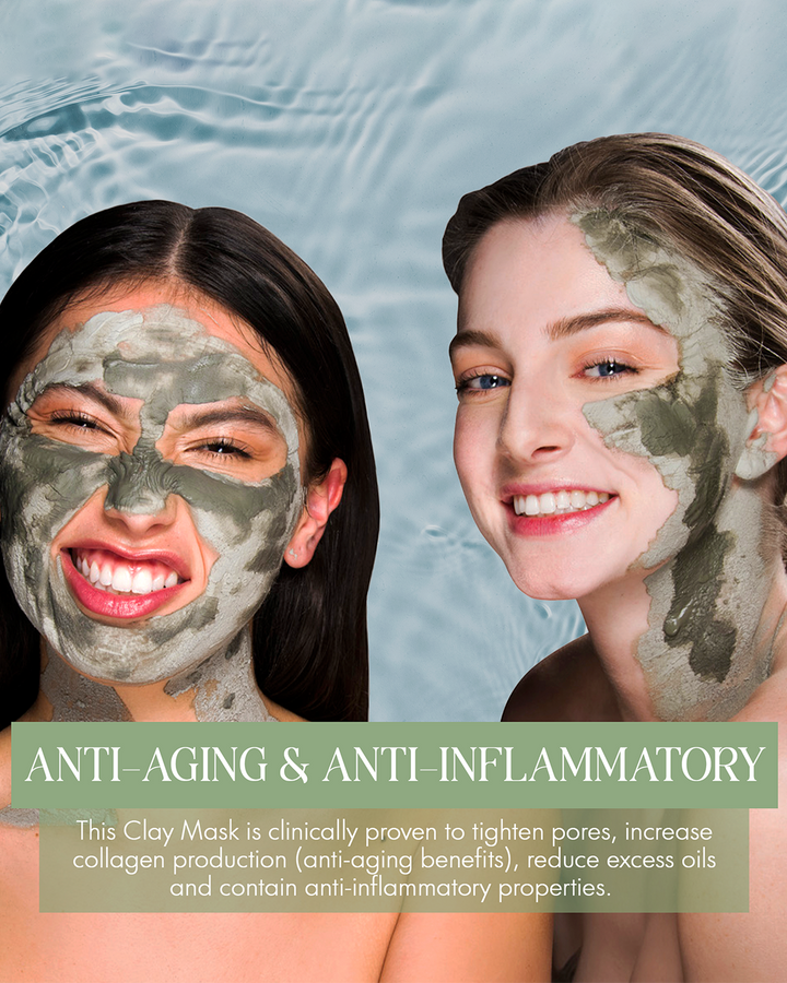 שתי נשים נהנות ממסיכת חימר NENA, הטיפול האידיאלי למראה עור מוצק ומחודש
